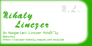 mihaly linczer business card